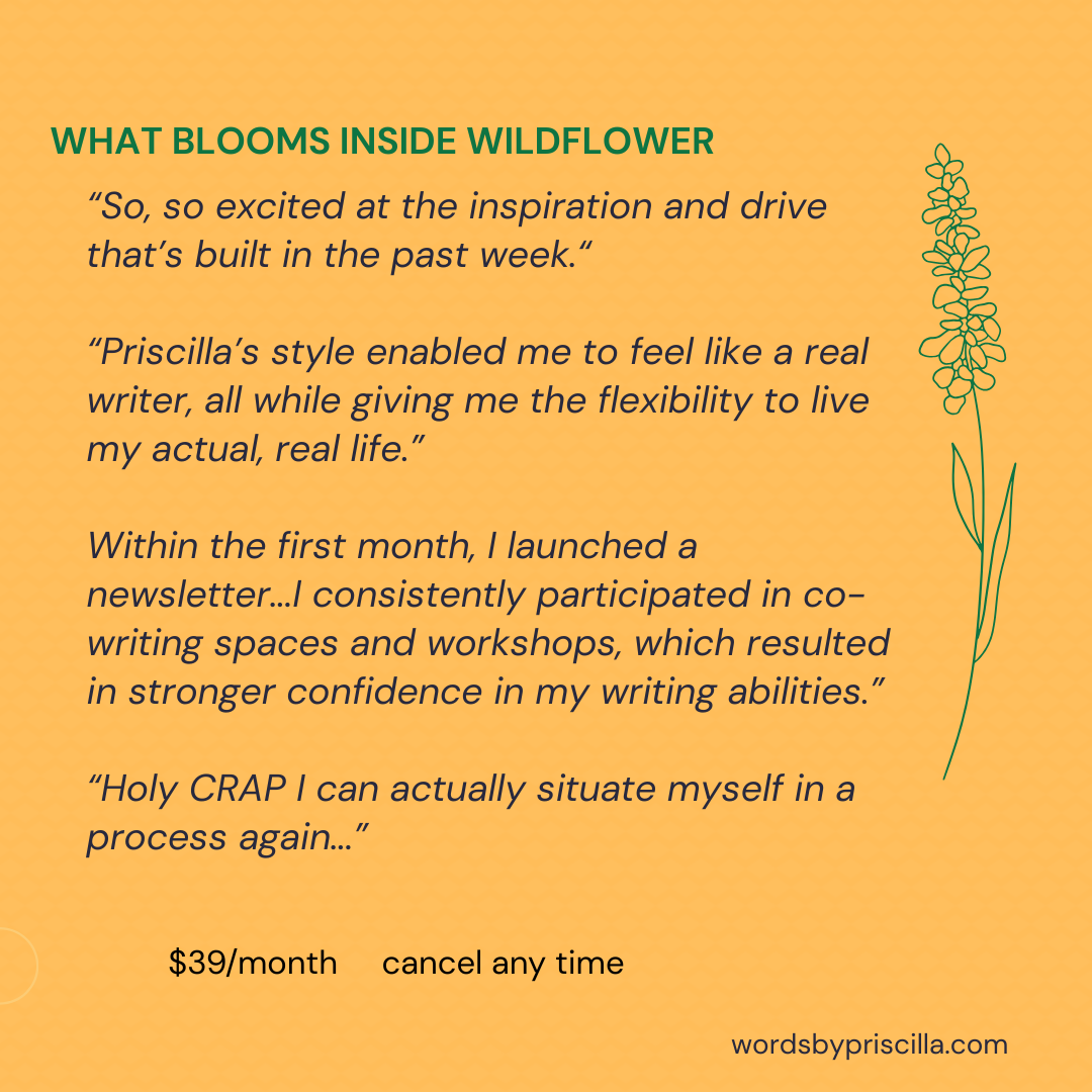 Wildflower Creative Collective | Monthly Writing Community & Online Co-Writing